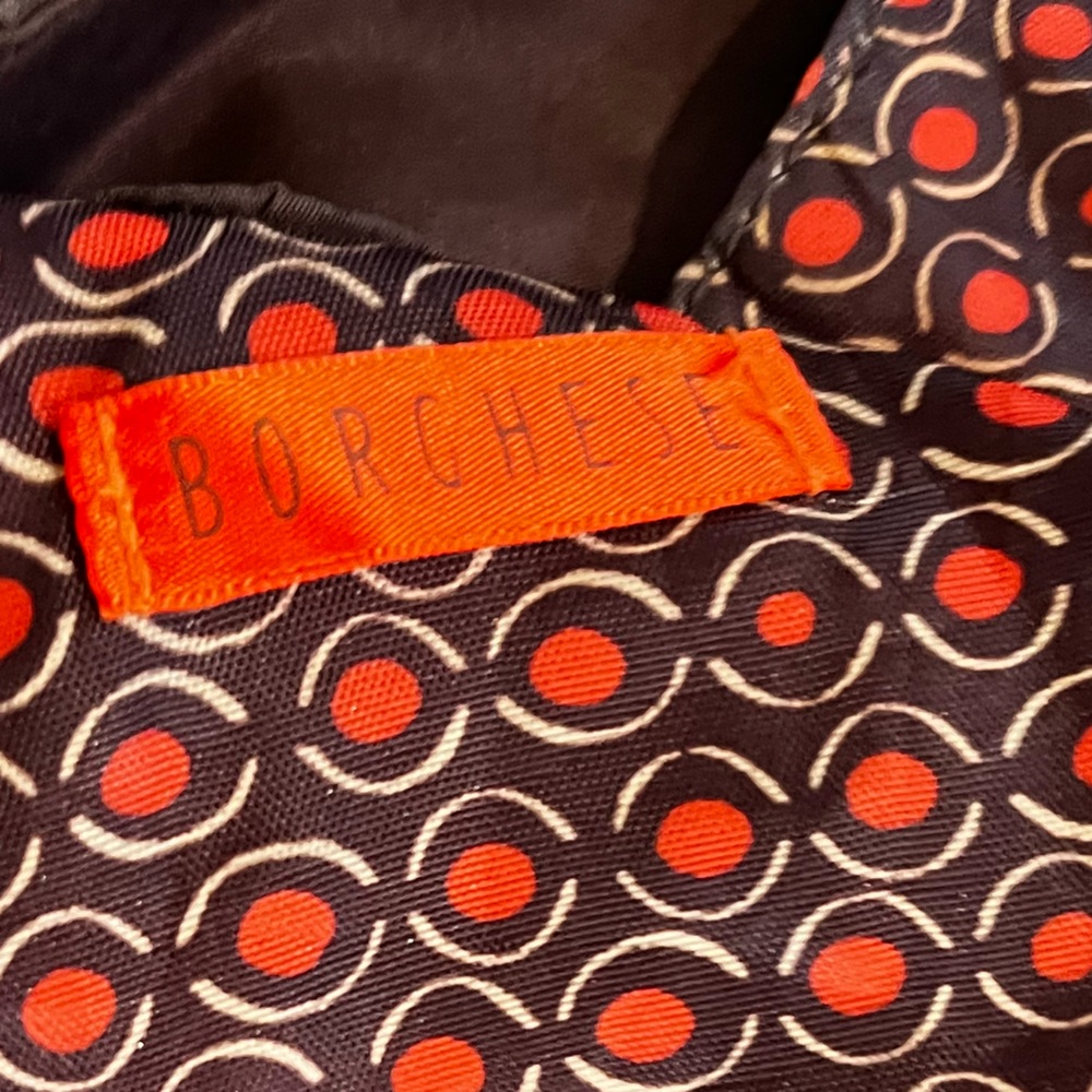 Patterned Hobo Shoulder Bag reversible brown and … - image 3